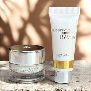 Revive Brightening Serum and Fermitif Neck Renewal Cream with SPF 15 Sunscreen